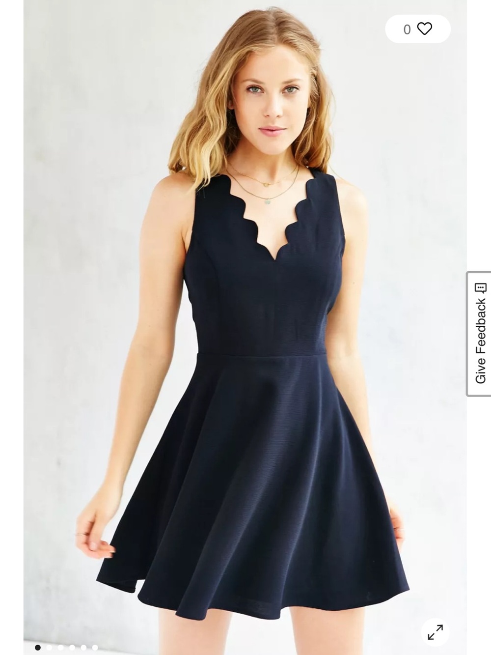 Urban outfitters kimchi, blue  little black Scalloped neckline Sleeveless dress4